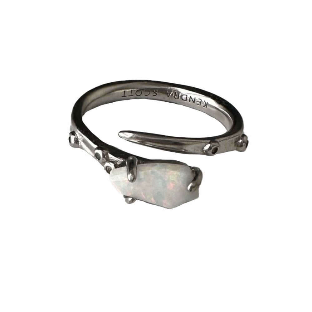 Kendra Scott Rare Sliver Wrap Ring with Stunning White Opal